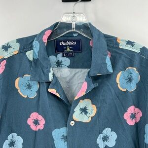 Chubbies Men's Regular Fit Short Sleeve Button Shirt - Floral - Large